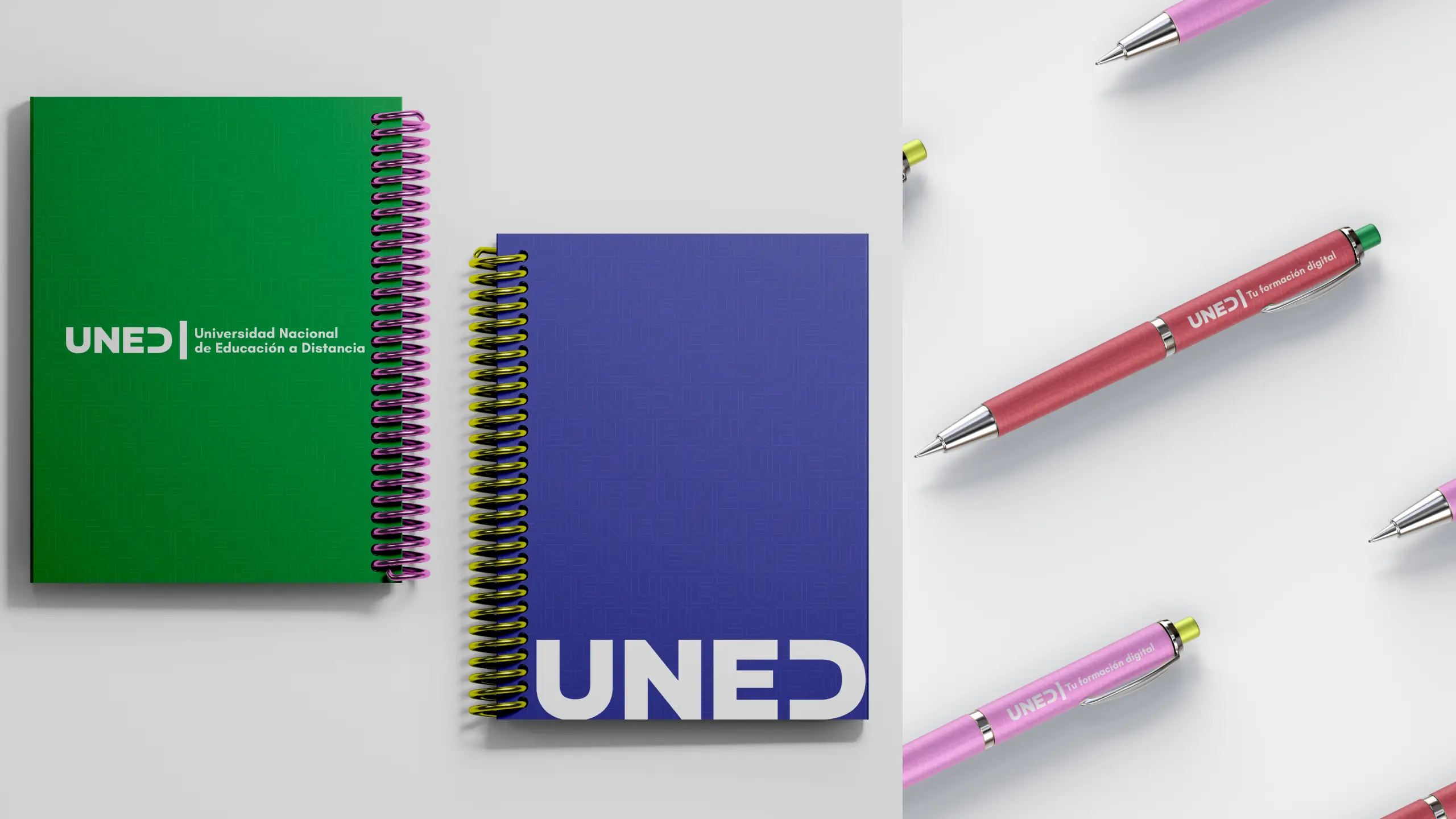 Rediseño de cuadernillos y bolígrafos de la UNED